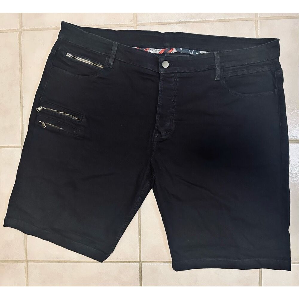 🌊 Rockstar Men’s Black Dee Stretch Jean Shorts Size 44